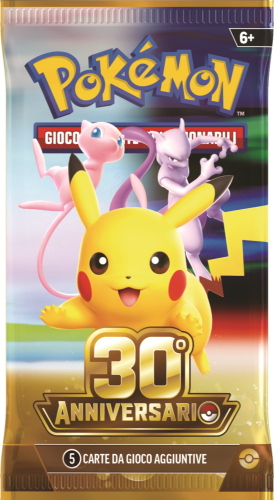 CARTE POKEMON 30° ANNIVERSARIO BUNDLE DA 6 BUSTE (2 OTTOBRE 2026)
