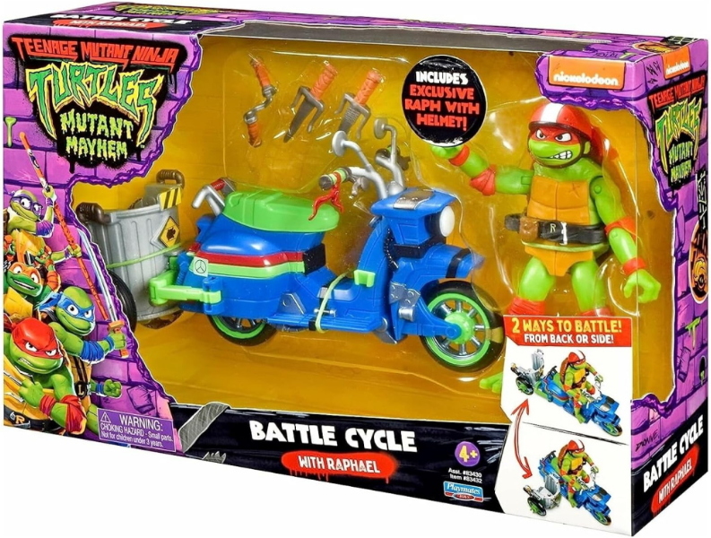 P.PAZZO TURTLES VEICOLO CON PERSONAGGIO LEONARDO/RAFFAELLO