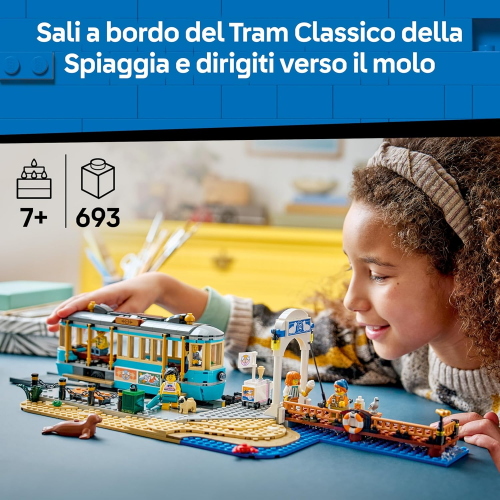 LEGO CITY TRAINS TRAM CLASSICO DELLA SPIAGGIA