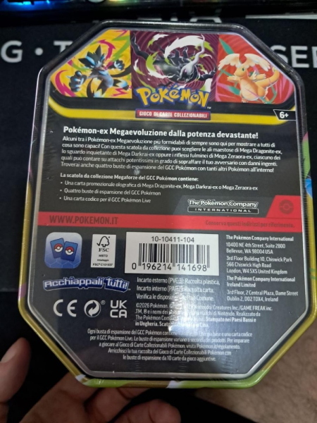 CARTE POKEMON TIN DA COLLEZIONE MEGAFORZE ZERAORA (2 OTTOBRE 2026)