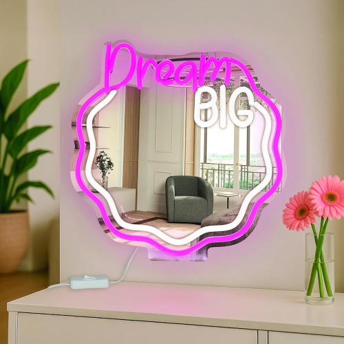 IT'S A SIGN - SPECCHIO LUCE LED EFFETTO NEON - DREAM BIG