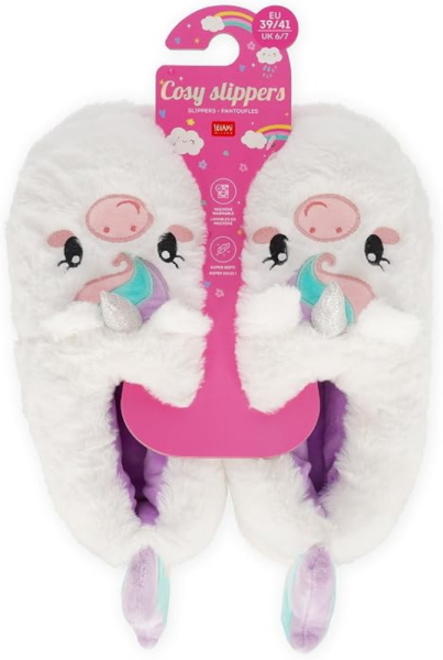 COSY SLIPPERS - PANTOFOLE - UNICORN 35-38