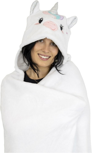 COSY HUGS! - COPERTA CON CAPPUCCIO - UNICORN