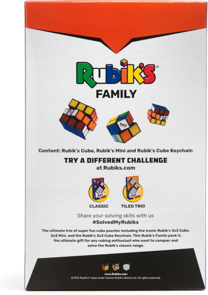 CUBO DI RUBIK SET FAMILY 3X3 2X2 E PORTACHIAVI