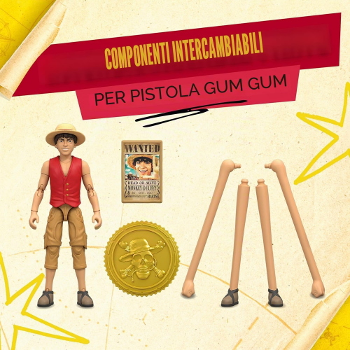 ONE PIECE ACTION FIGURE 15 CM MONKEY ACCESSORI E BRACCIA ALLUNGABILI