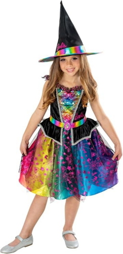 COSTUME BARBIE STREGA BIMBA TAGLIA S 3-4 ANNI