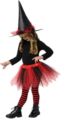 SET COSTUME STREGA TUTU ROSSO