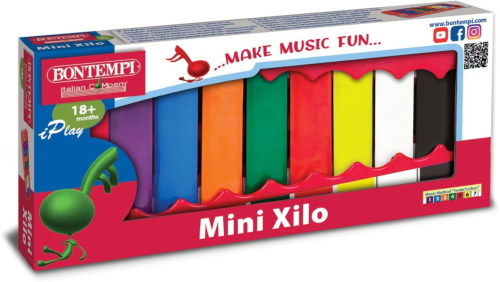 MINI XILOFONO 8 NOTE COLORATE IN SCATOLA