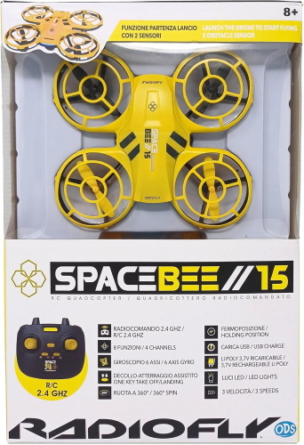 RADIOFLY - SPACEBEE 15 DRONE RADIOCOMANDATO QUADRICOTTERO 2.4 GHZ