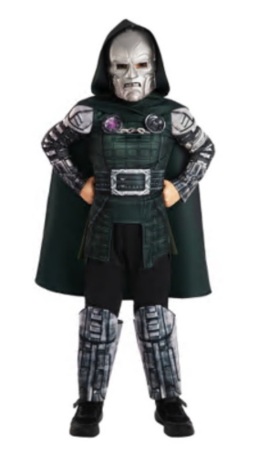 COSTUME AVENGERS DOOMSDAY DR DOOM DELUXE BIMBO TAGLIA M 9-10 ANNI