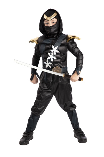 COSTUME SUPER NINJA BIMBO TAGLIA M 9-10 ANNI