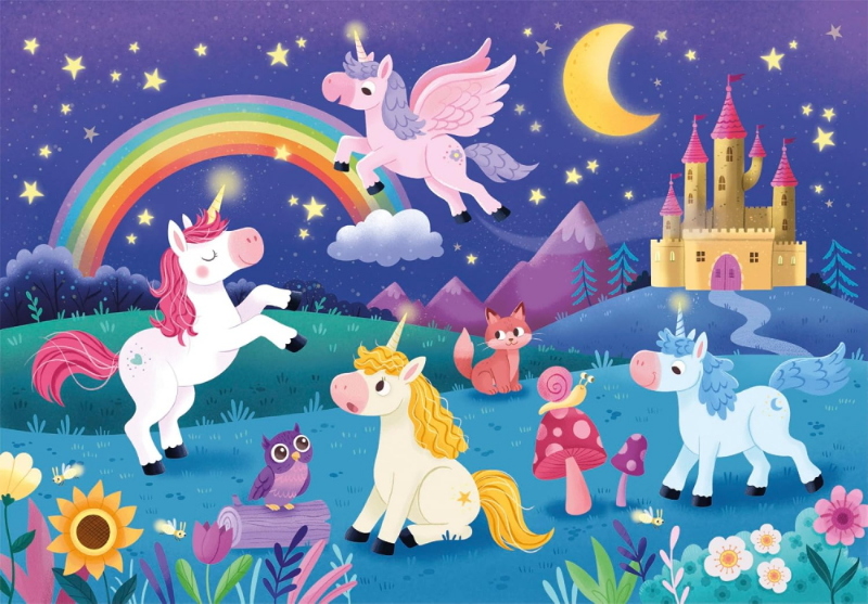 PUZZLE 24 PZ MAXI DOLCE NOTTE DEGLI UNICORNI