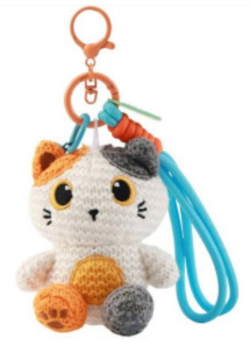PORTACHIAVI CROCHET GATTINO ARANCIONE XL3454