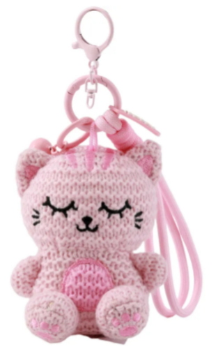 PORTACHIAVI CROCHET GATTINO ROSA XL3454