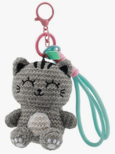 PORTACHIAVI CROCHET GATTINO GRIGIO XL3454