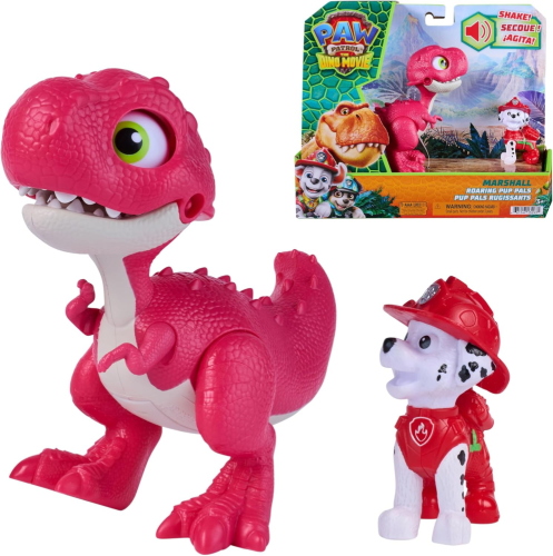 PAW PATROL DINO MOVIE CUCCIOLI RUGGENTI DINOSAURO RHUBARB CON MARSHALL