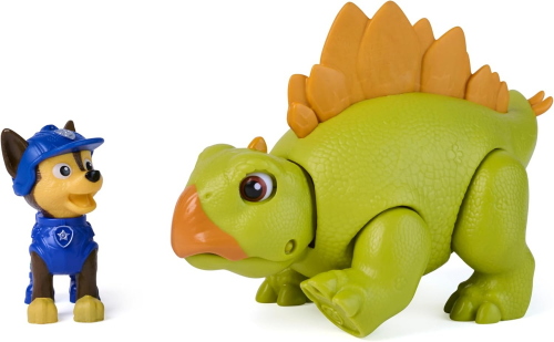 PAW PATROL DINO MOVIE CUCCIOLI RUGGENTI DINOSAURO STEGOSAURO CON CHASE