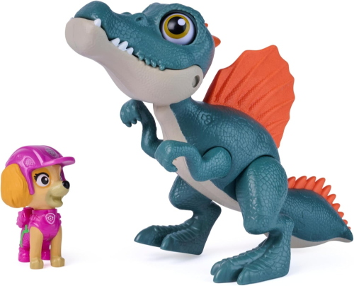 PAW PATROL DINO MOVIE CUCCIOLI RUGGENTI DINOSAURO SPINOSAURO CON SKYE