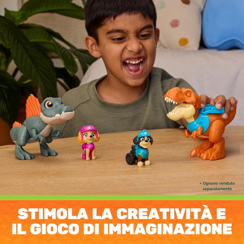 PAW PATROL DINO MOVIE CUCCIOLI RUGGENTI DINOSAURO SPINOSAURO CON SKYE