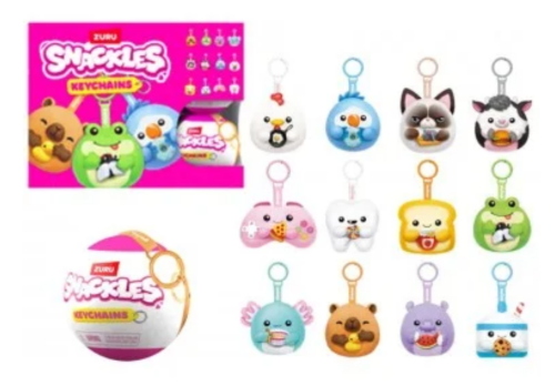 SNACKLES PORTACHIAVI SQUISHY 9 CM 13 PEZZI