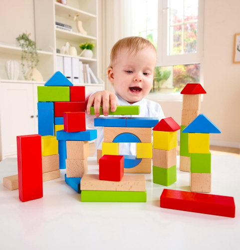 BLOCCHI D'ACERO LEGNO 50PZ