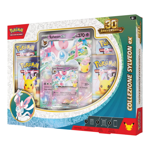 CARTE POKEMON 30° ANNIVERSARIO COLLEZIONE SYLVEON-EX (16 SETTEMBRE 2026)