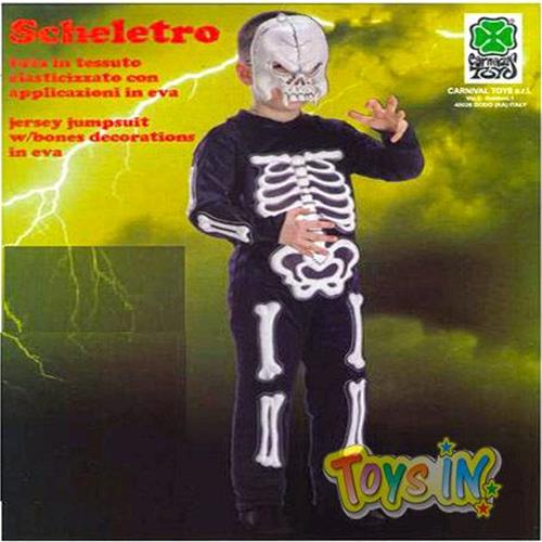 COSTUME SCHELETRO C/OSSA IN EVA MIS. 4-5 ANNI