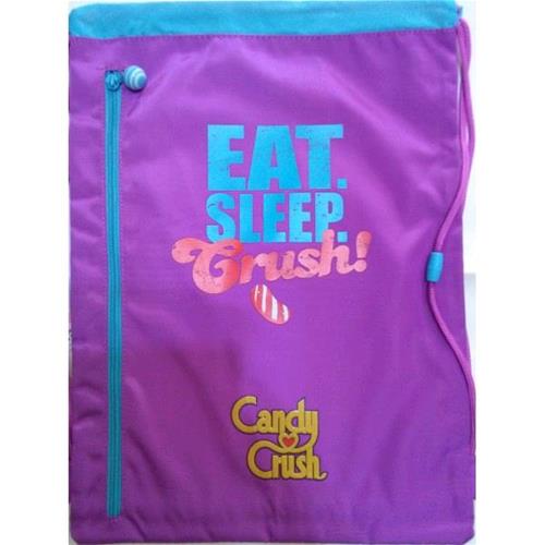 SACCA  COULISSE CON TASCA CANDY CRUSH