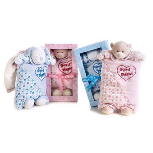 PELUCHE PORTAPIGIAMA ZEROTRE ROSA O AZZURRO