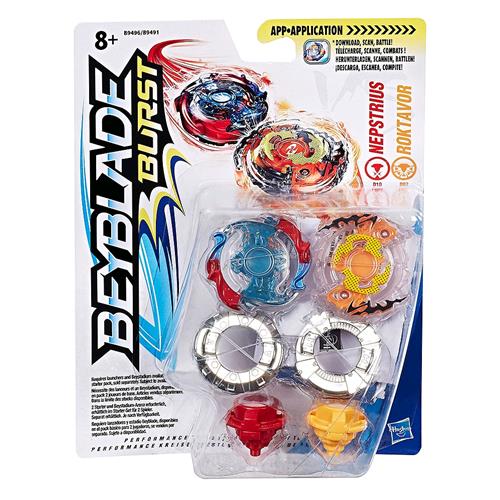 BEYBLADE DUAL PACK 2 TROTTOLE NEPSTRIUS E ROKTAVOR