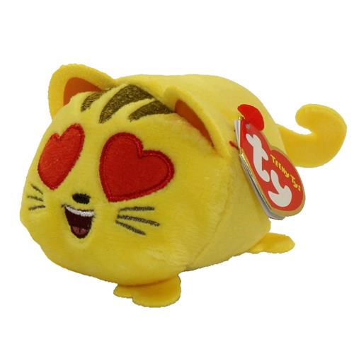 PELUCHE, GATTO CON GLI OCCHI A FORMA DI CUORE, TEENY TY CAT HEART EYE- THE EMOJI