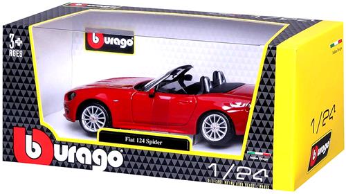 AUTO FIAT 124 SPIDER IN SCALA 1:24 ROSSO E GRIGIO 01270