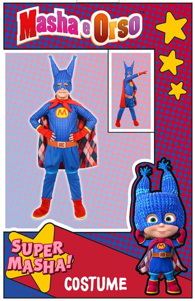 COSTUME SUPERMASHA (MASHA E ORSO) 3-4 ANNI