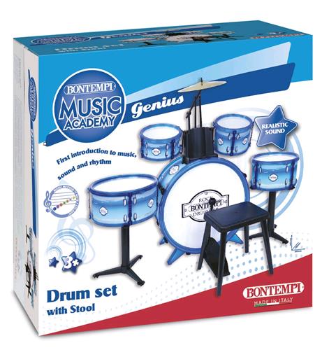 BATTERIA METALLIZZATA 6 ELEMENTI CON SGABELLO