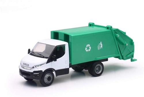 CAMION IVECO DAILY 1:36 - CAMION RIFIUTI SPAZZATURA BIANCO E VERDE