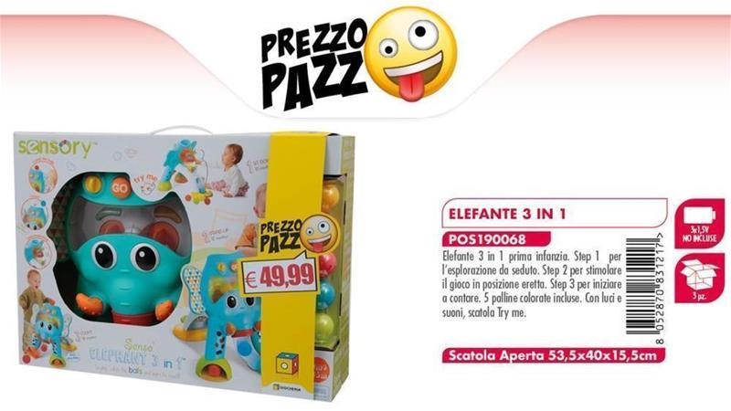 PREZZO PAZZO INFANTINO - ELEFANTE 3 IN 1 C