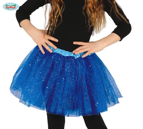TUTU BLU SCURO CON GLITTER 30 CM