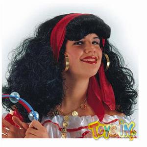 PARRUCCA GITANA C/FASCIA E ORECCHINI