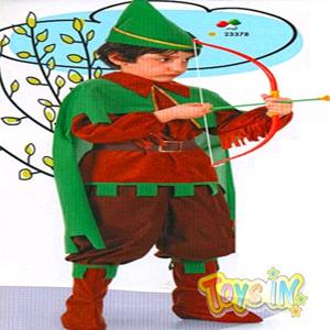 COSTUME CARNEVALE ROBIN HOOD IN BUSTA MIS. 8-9 ANNI