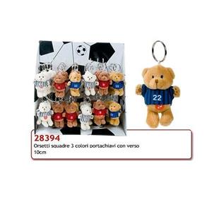PELUCHE PORTACHIAVI ORSETTO SQUADRE H CM 10 ASSORTITO