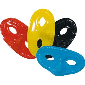 MASCHERA DOMINO PLASTICA ASSORTITA (1 PZ) SOLO IN VERDE