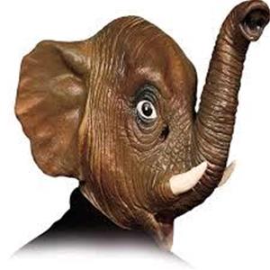 MASCHERA IN GOMMA ELEFANTE