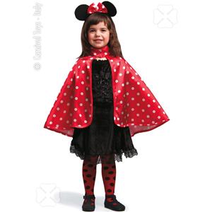 MANTELLINA TOPOLINA IN VELLUTO CON CAPPUCCIO