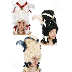 PARRUCCA POMPADOUR CON DECORAZIONI ASSORTITA