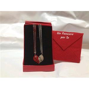 COLLANA CUORE SPEZZATO CON SWAROVKY