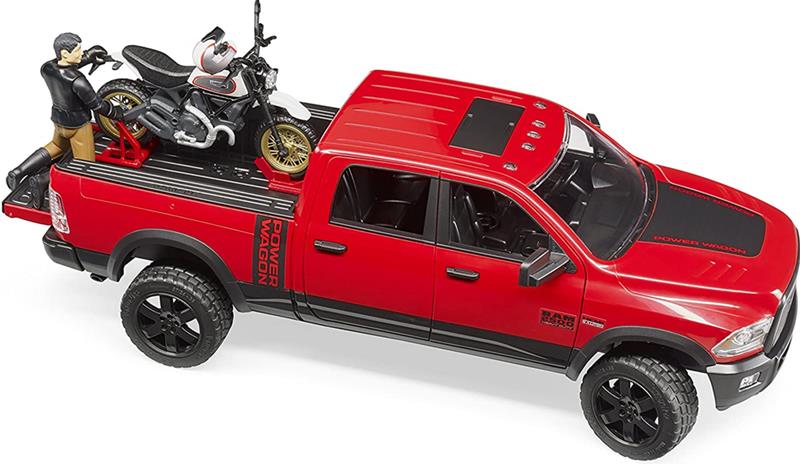 BRUDER FUORISTRADA POWER WAGON + SCRAMBLER DUCATI 