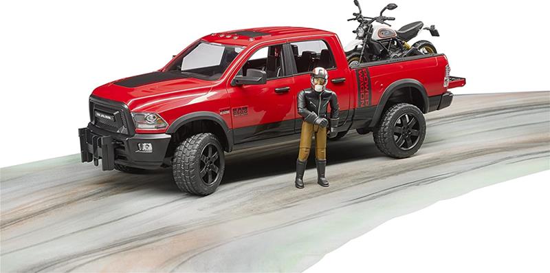 BRUDER FUORISTRADA POWER WAGON + SCRAMBLER DUCATI 
