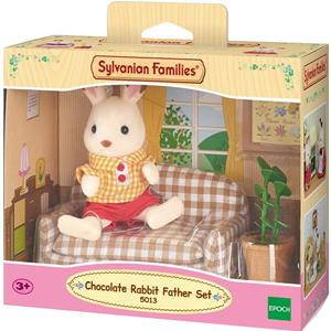 SYLVANIAN FAMILIES - PAPÀ CONIGLIO CIOCCOLATO E DIVANO