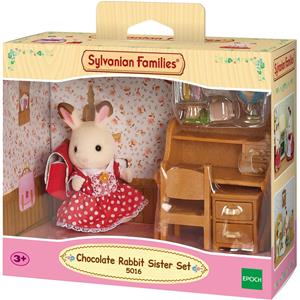 SYLVANIAN FAMILIES - SET SCRIVANIA SORELLA CONIGLIO CIOCCOLATO