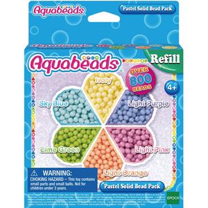 AQUABEADS - SCATOLA PERLE SOLIDE PASTELLO